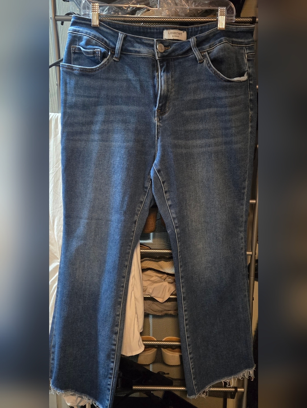 Loved + Company Straight Leg Women's Jeans in Mid Blue